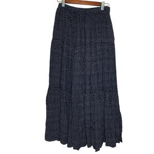 Paris Sport Club Prairie Maxi Tiered Skirt Ditsy Floral Dark Navy Free Size